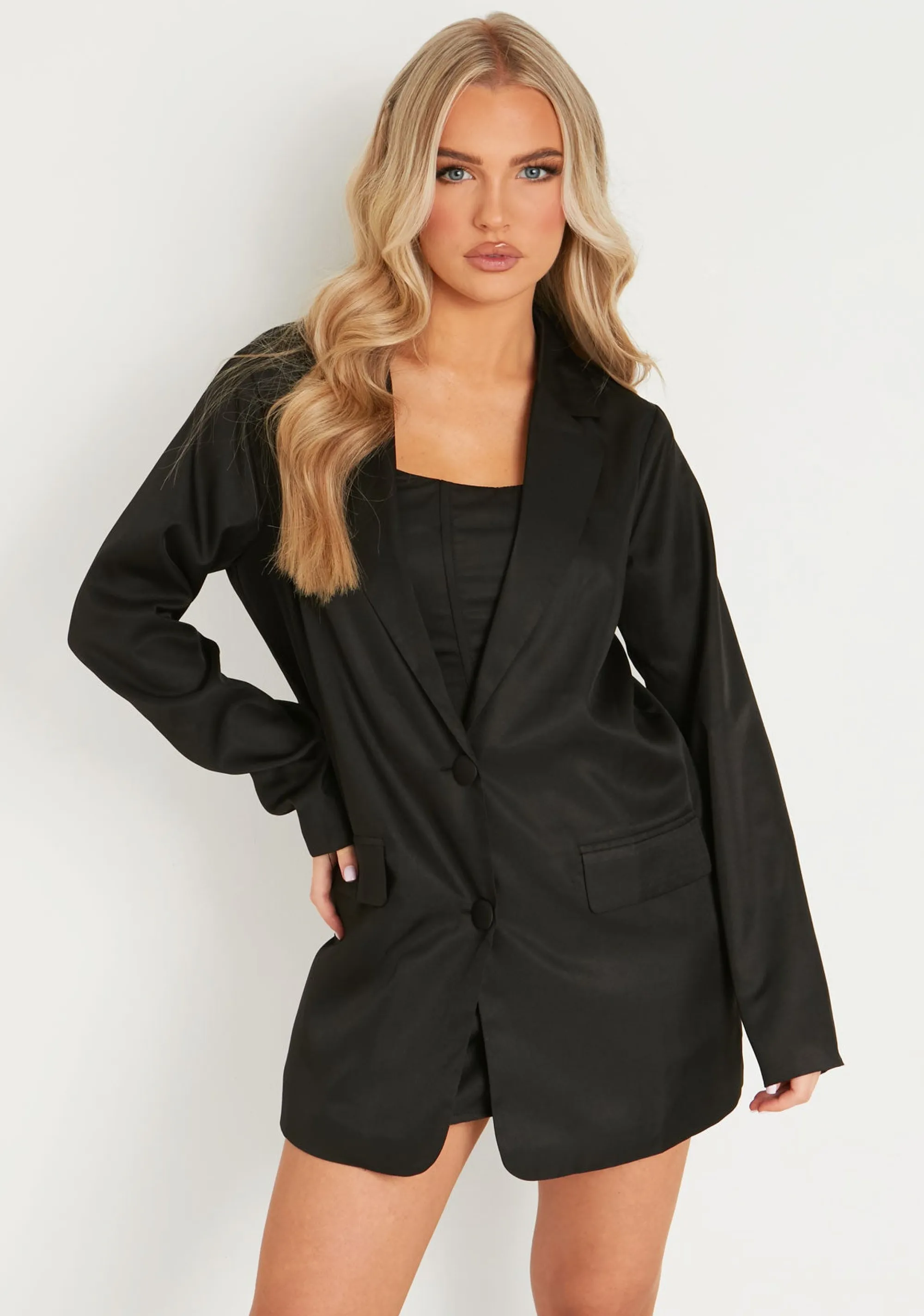 Missy Empire Brianna Black Oversized Blazer Discount