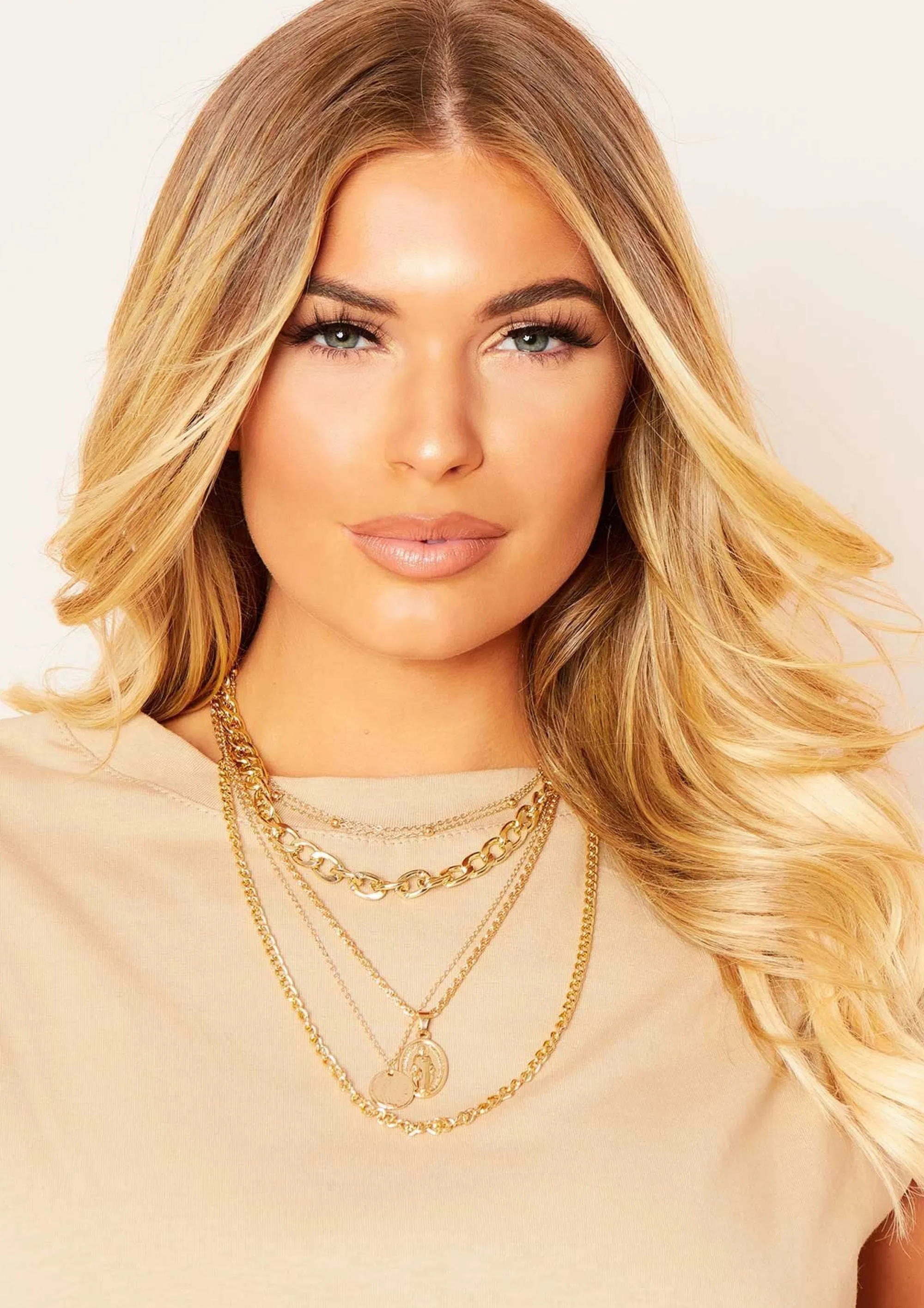 Missy Empire Cara Gold Multi Layered Chain Necklace^Women Necklaces
