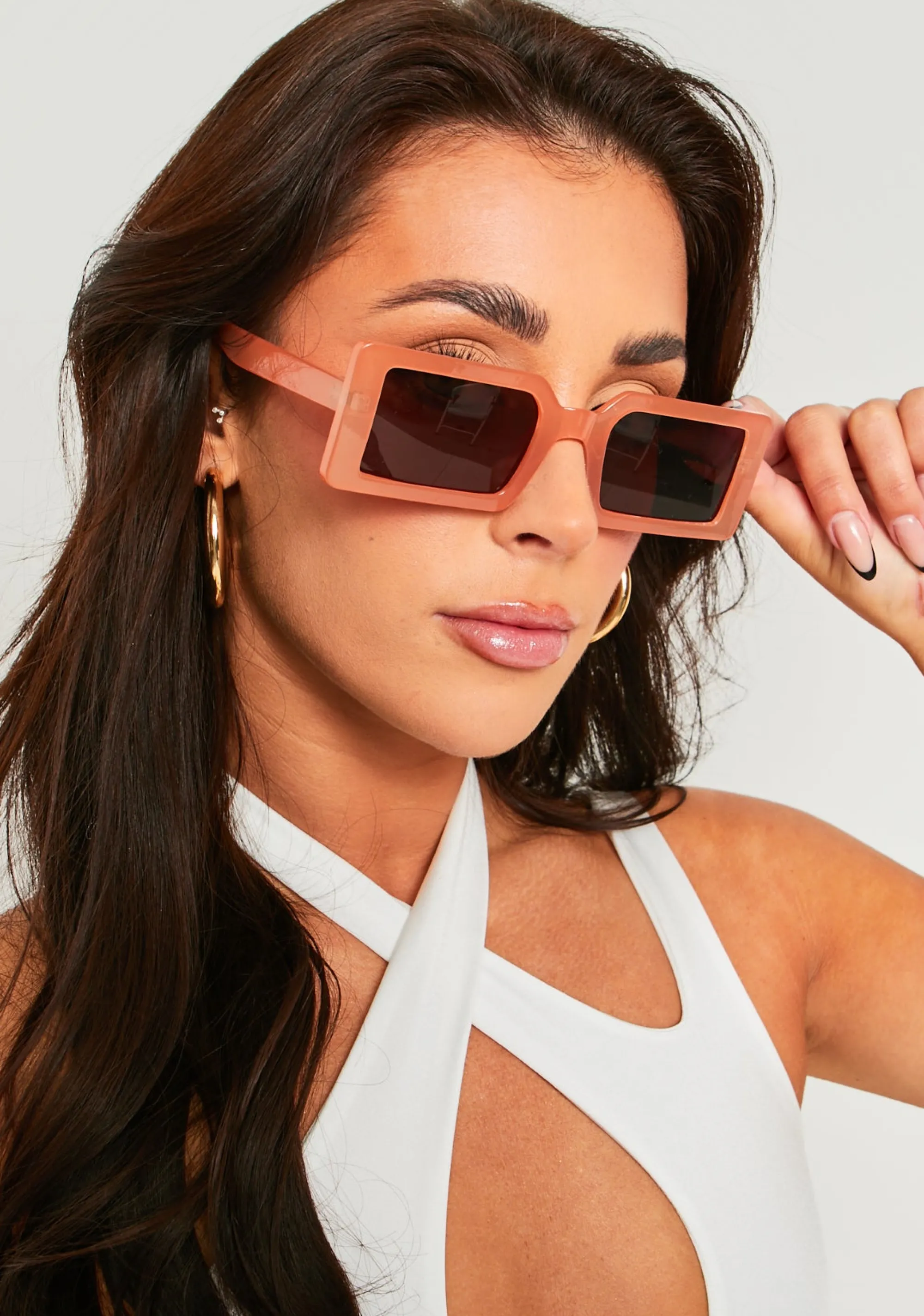 Missy Empire Gigi Terracotta Square Frame Sunglasses^Women Sunglasses