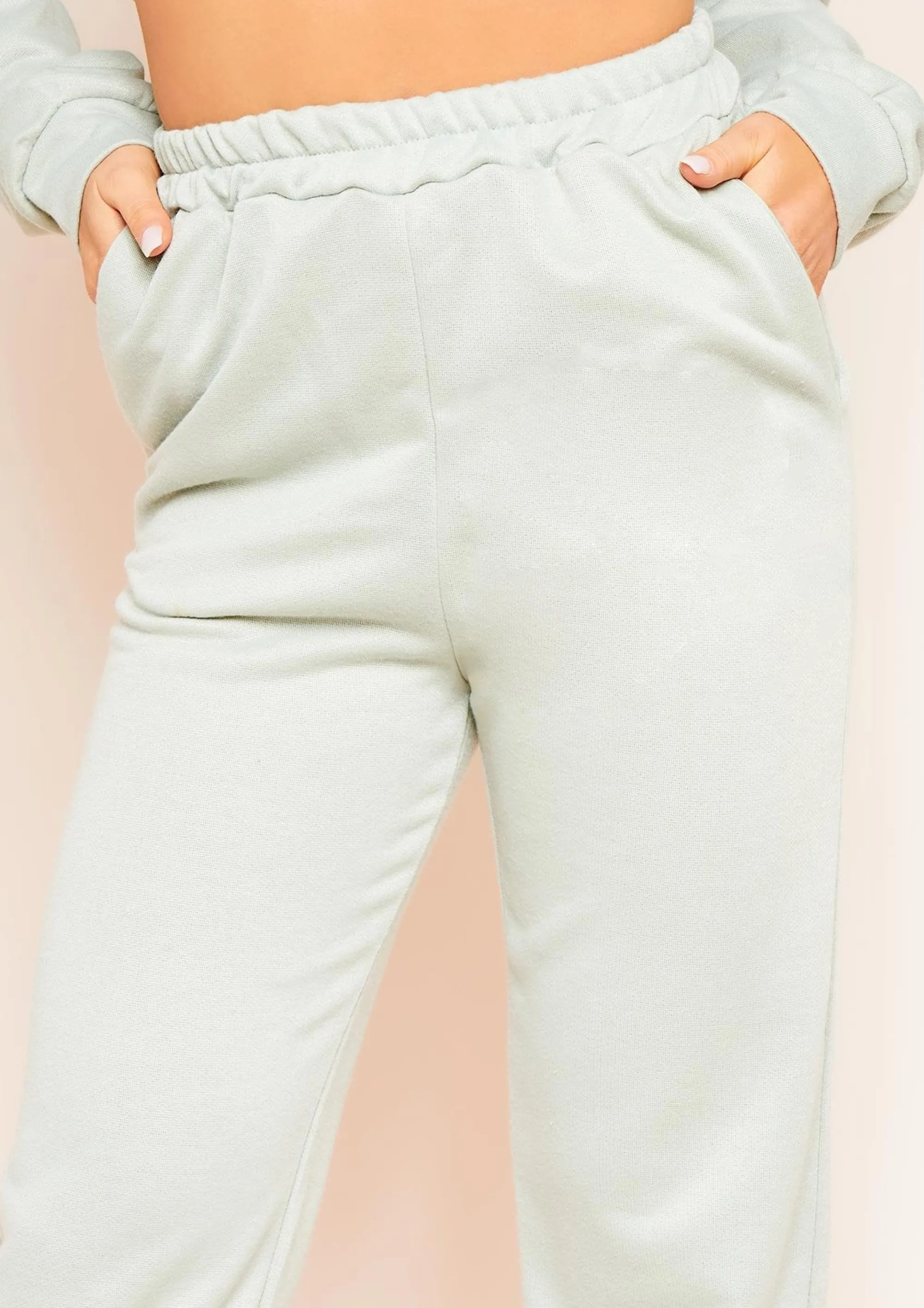 Missy Empire Hilma Olive Casual Loopback Joggers^Women Loungewear