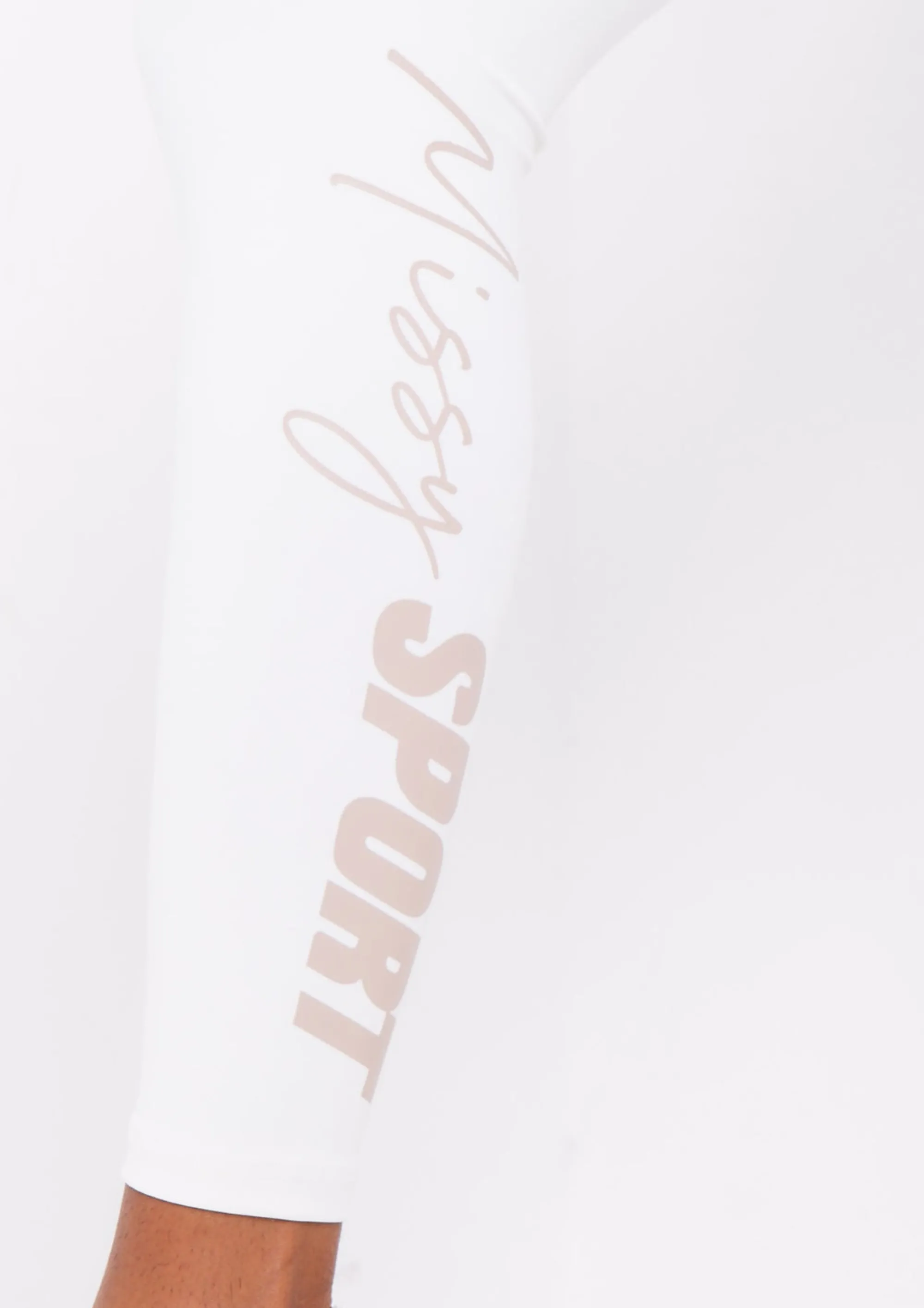 Missy Empire Karla Cream Missy Sport Ruched Bum Gym Leggings^Women Leggings