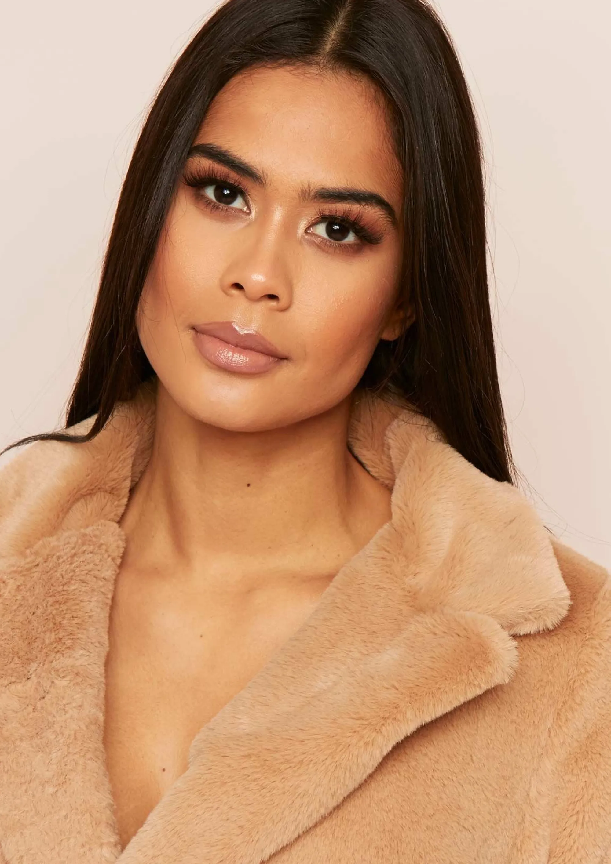Missy Empire Kinsley Camel Faux Fur Maxi Coat Cheap