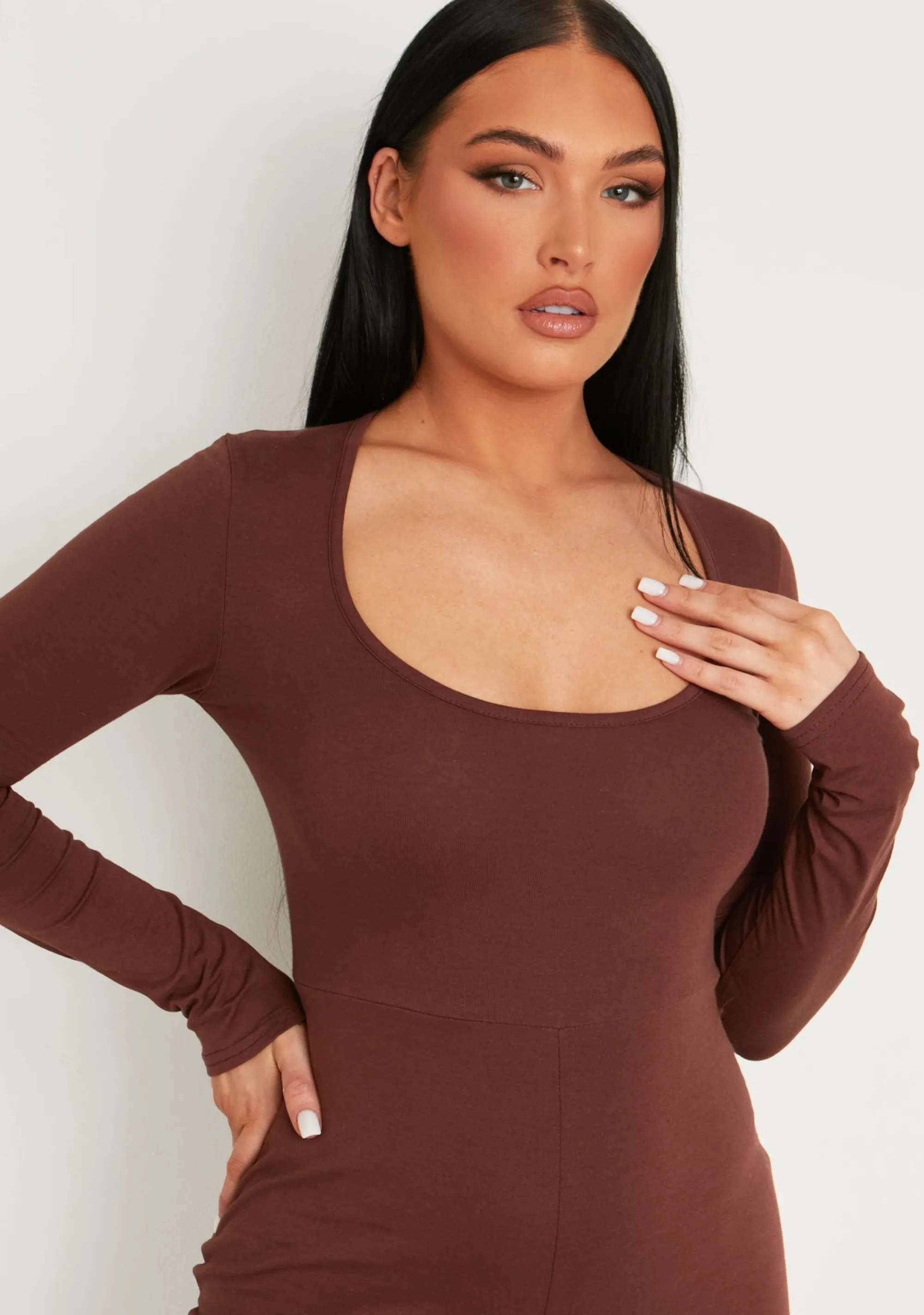 Missy Empire Layton Chocolate Wide Leg Jumpsuit^Women Jumpsuits & Playsuits