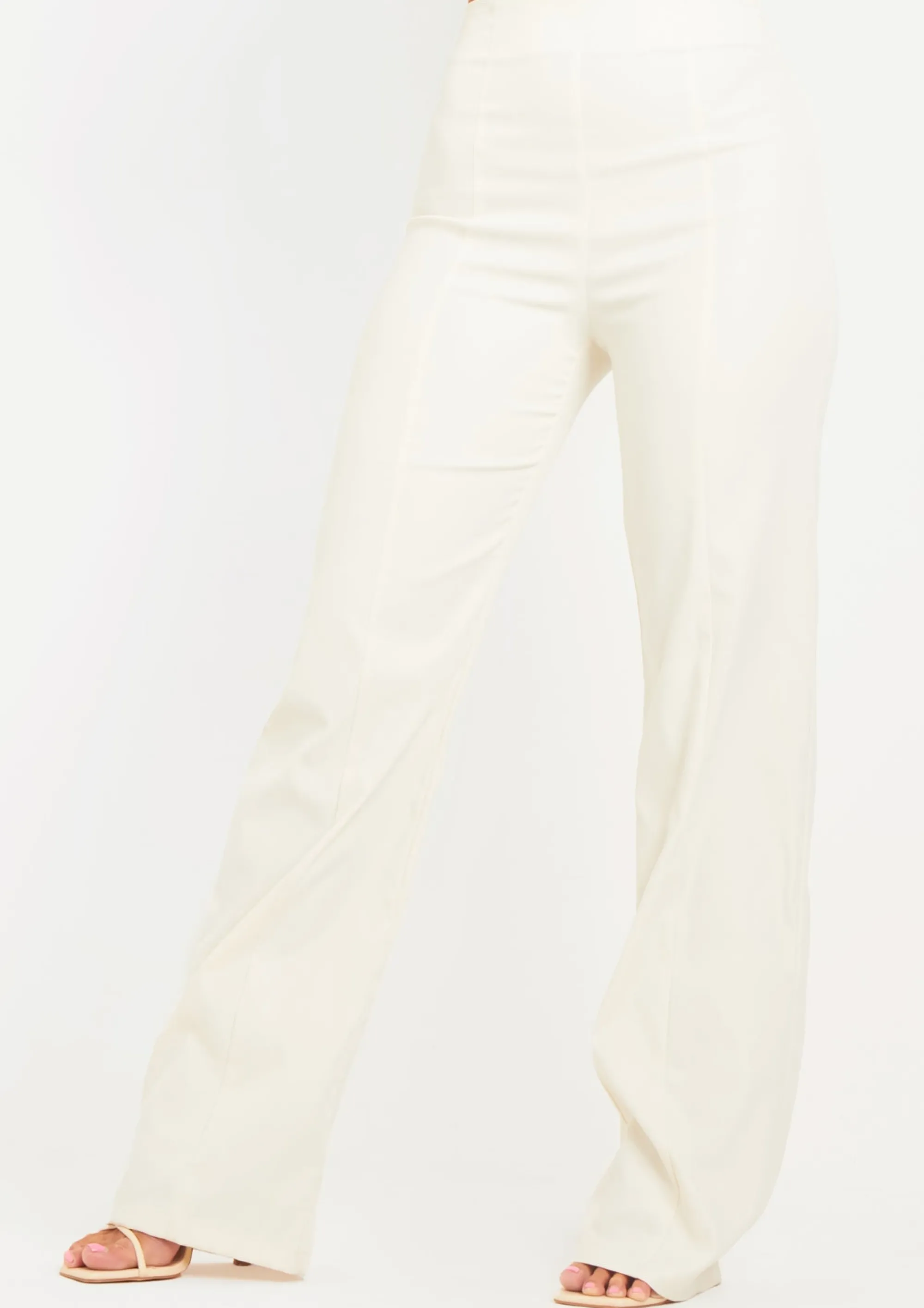 Missy Empire Liberty Cream Straight Leg Woven Trouser^Women Trousers