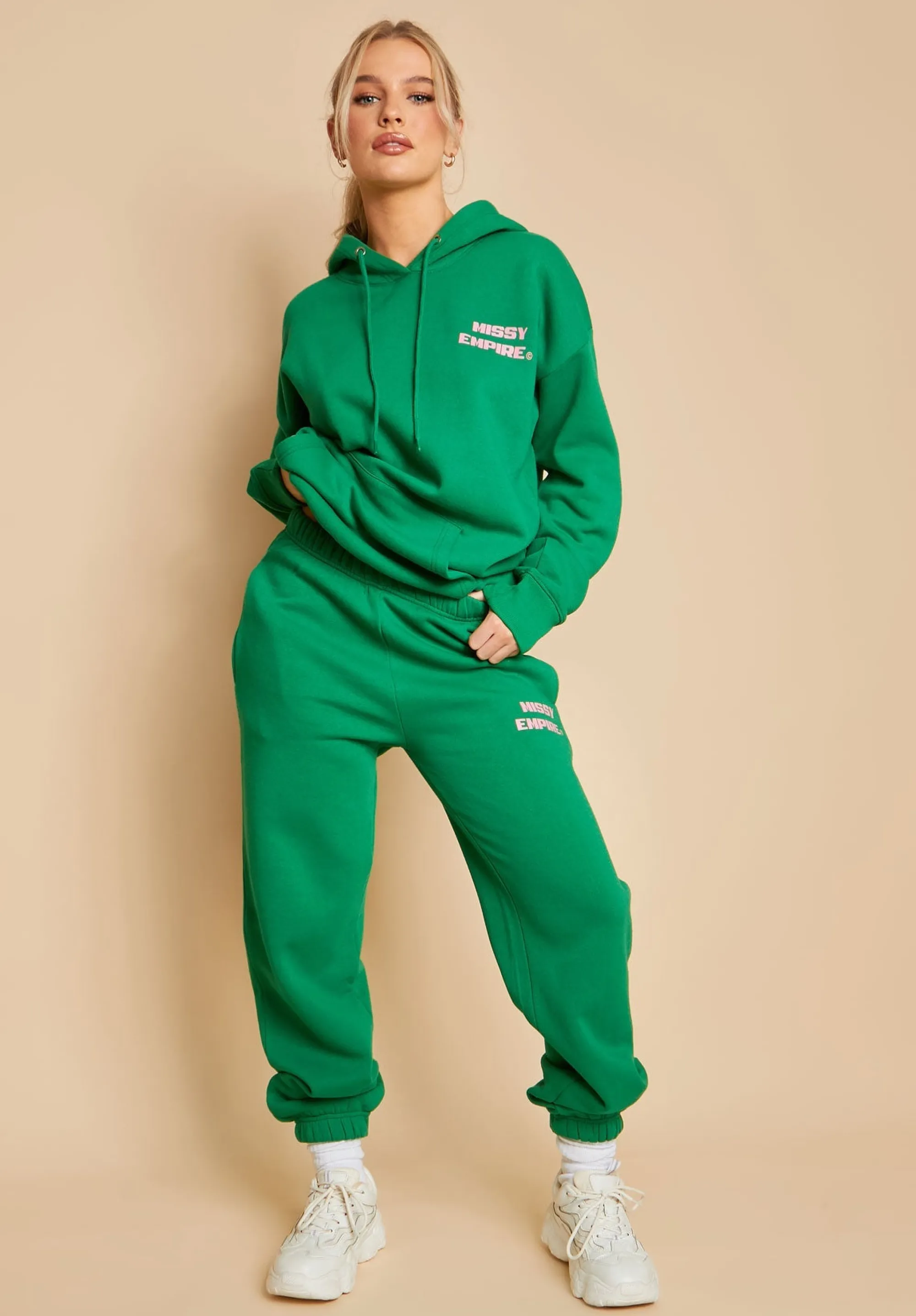 Missy Empire Lola Green Athletics Jogger^Women Tracksuits