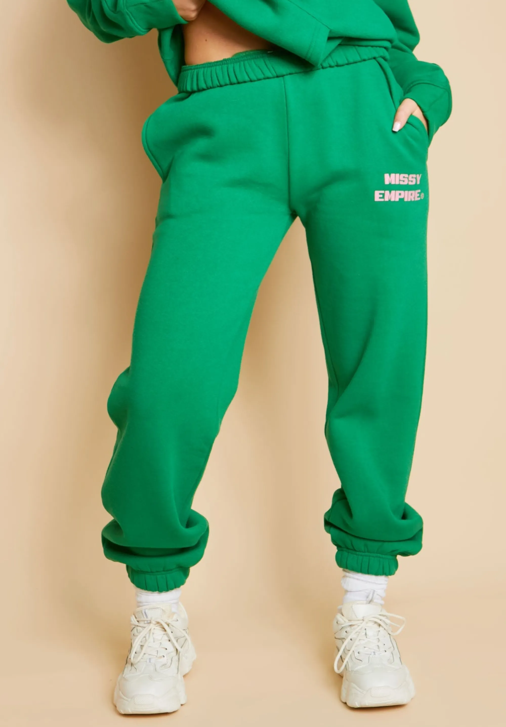 Missy Empire Lola Green Athletics Jogger^Women Tracksuits