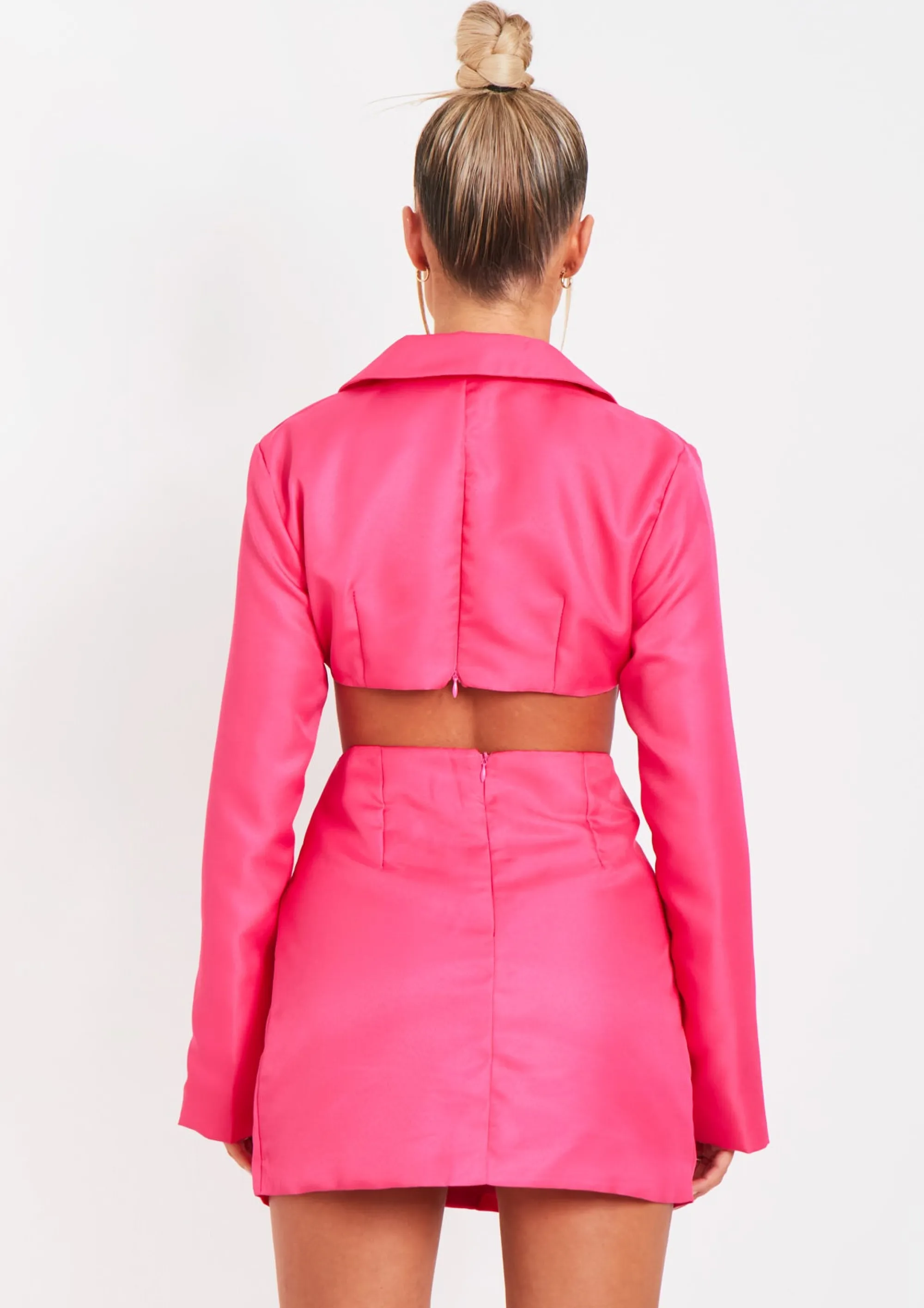 Missy Empire Lucinda Pink Cut Out Blazer Dress^Women Dresses