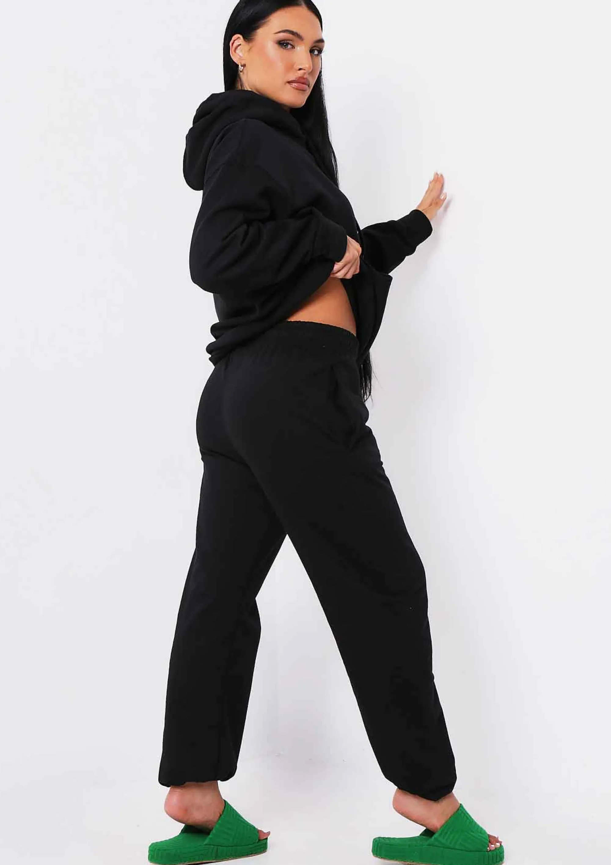 Missy Empire Misha Black Missy Sports Club Oversized Hoodie^Women Tracksuits