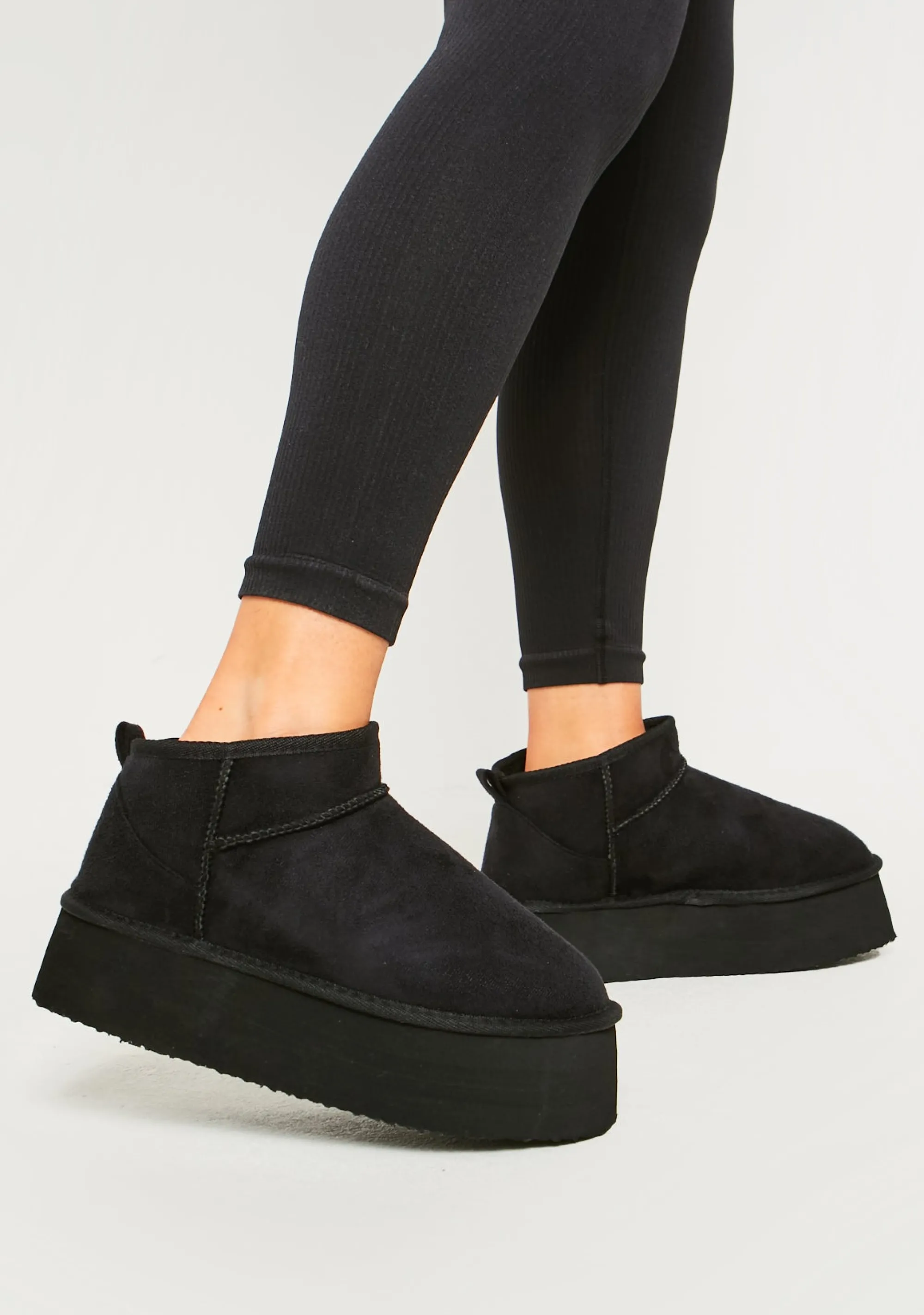 Missy Empire Phoebe Black Platform Ankle Boots^Women Boots