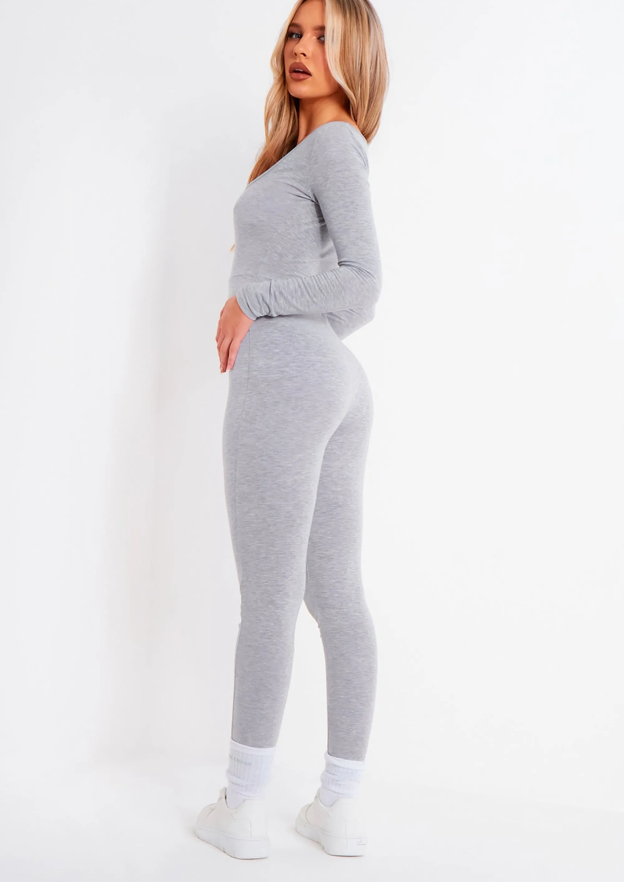 Missy Empire Soph Grey Wide Neck Jumpsuit^Women Jumpsuits & Playsuits
