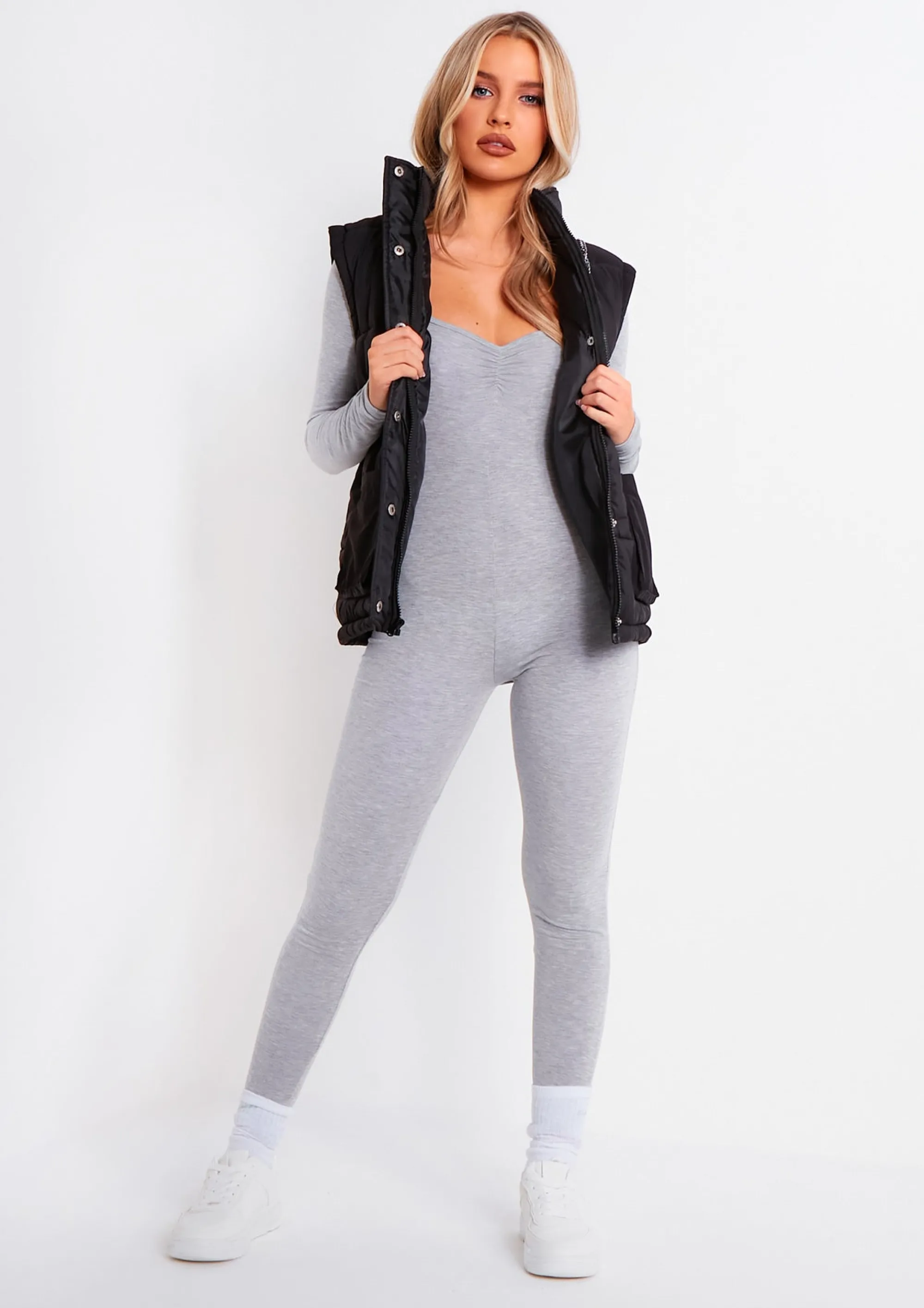 Missy Empire Soph Grey Wide Neck Jumpsuit^Women Jumpsuits & Playsuits