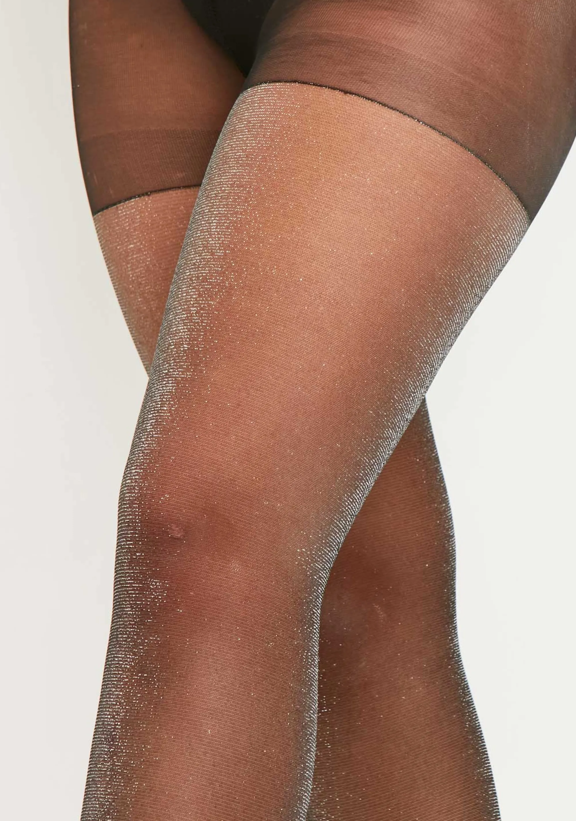 Missy Empire Whitney Black Lurex Shimmer Tights^Women Socks & Tights